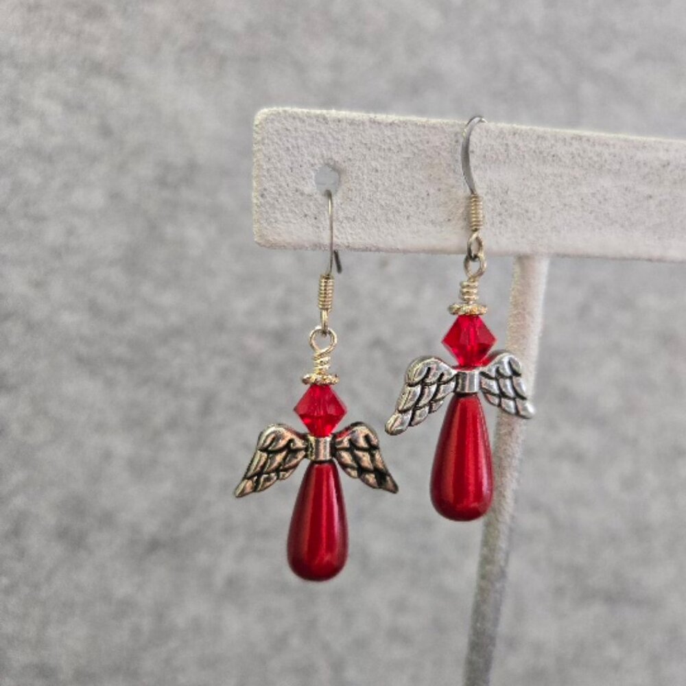 Beaded Angel Earrings